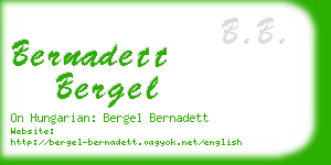 bernadett bergel business card